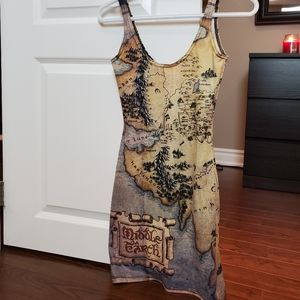 Black Milk Clothing Hobbit Map Dress